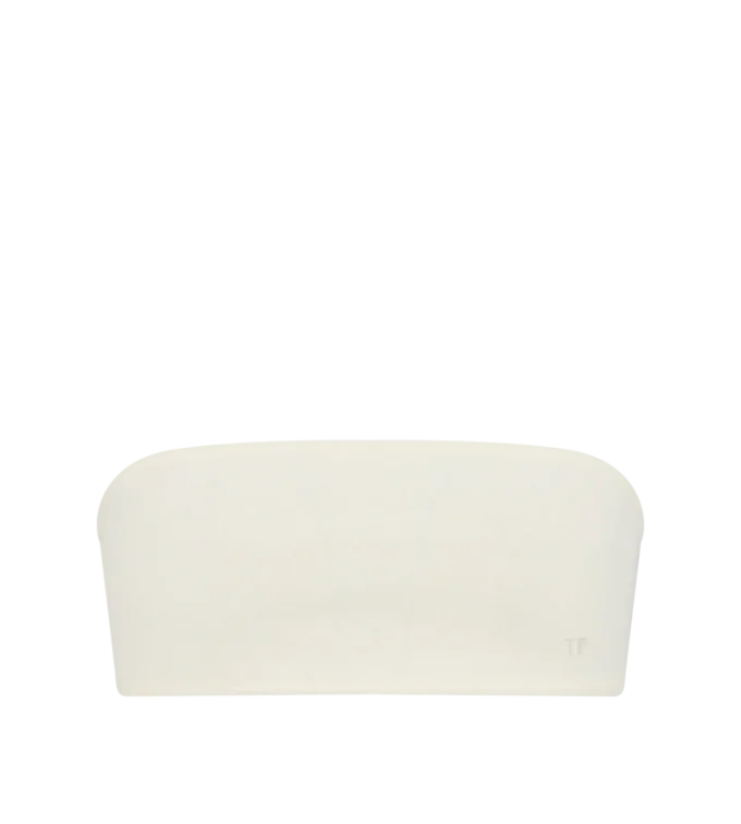 Bandeau fără bretele cu logo brodat Tf în tonuri similare