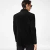 Blazer din piele de căprioară cașmir
