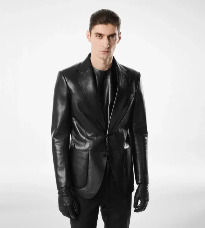Blazer din piele moale Blazer din piele moale