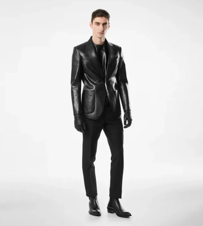 Blazer din piele moale Blazer din piele moale