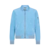 Blouson cu guler din piele de căprioară și cașmir Blouson cu guler din piele de căprioară și cașmir