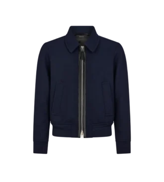 Blouson cu guler din twill dublu