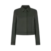 Blouson din bumbac și viscoză cu bordură Blouson din bumbac și viscoză cu bordură