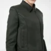 Blouson din bumbac și viscoză cu bordură Blouson din bumbac și viscoză cu bordură
