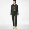Blouson din bumbac și viscoză cu bordură Blouson din bumbac și viscoză cu bordură