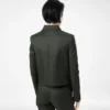 Blouson din bumbac și viscoză cu bordură Blouson din bumbac și viscoză cu bordură