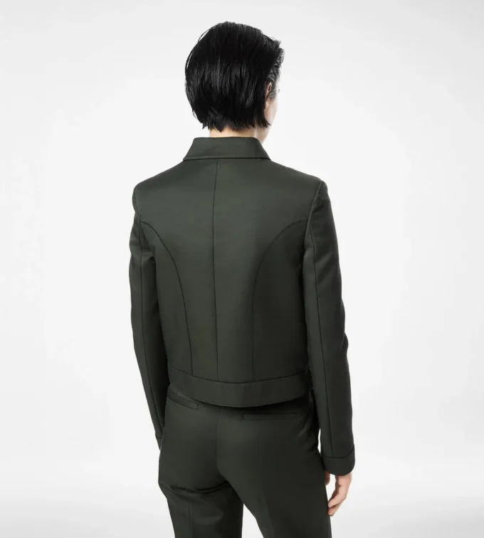 Blouson din bumbac și viscoză cu bordură Blouson din bumbac și viscoză cu bordură