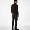 Blouson din piele de căprioară cu față din lână merino