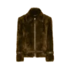 Blouson din piele de oaie cu detalii din piele Blouson din piele de oaie cu detalii din piele