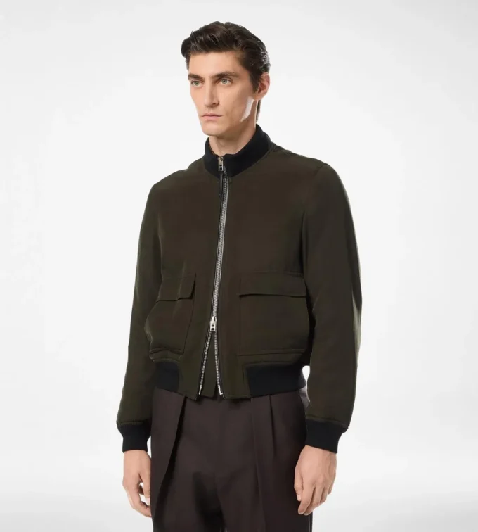 Blouson pilot din gabardină ultralegere