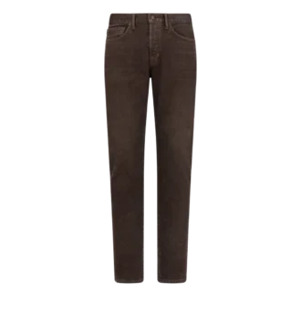 Blugi drepți din denim cu cordon western