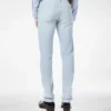 Blugi drepți din denim cu cordon western Blugi drepți din denim cu cordon western