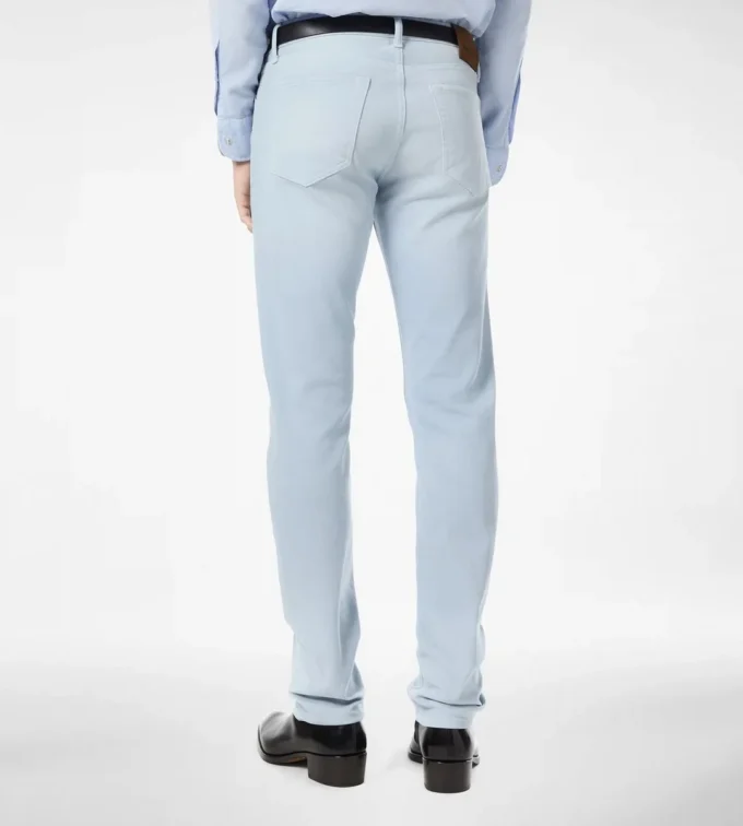Blugi drepți din denim cu cordon western Blugi drepți din denim cu cordon western
