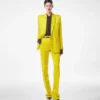 Bluză cu mâneci lungi din georgette de mătase spălată Bluză cu mâneci lungi din georgette de mătase spălată
