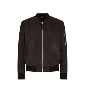 Bomber din piele de căprioară ușoară
