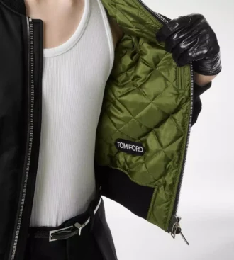 Bomber din satin de mătase
