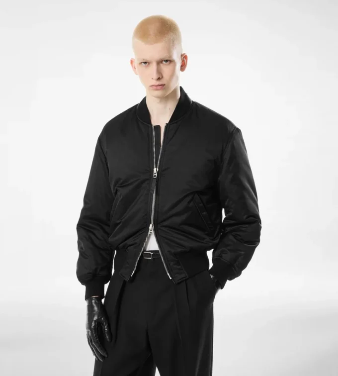 Bomber din satin de mătase Bomber din satin de mătase