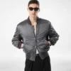 Bomber din satin de mătase Bomber din satin de mătase