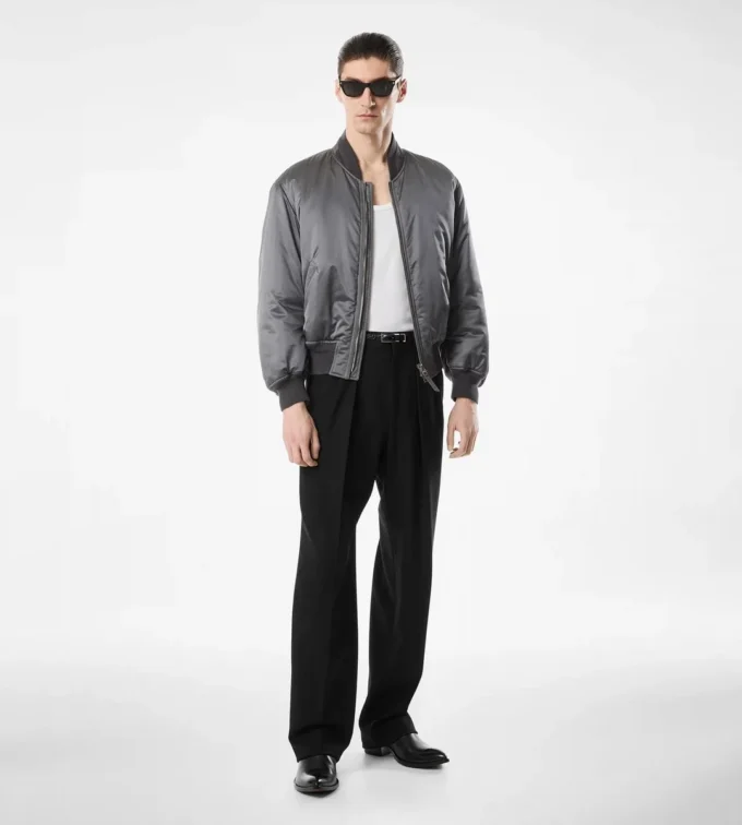 Bomber din satin de mătase Bomber din satin de mătase