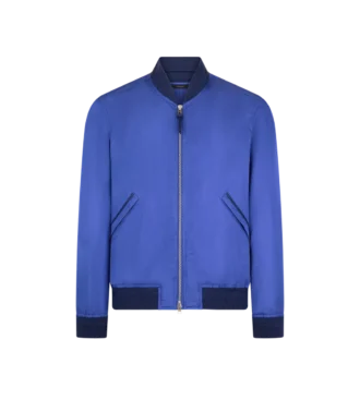 Bomber ușor din poplin de mătase tehnic