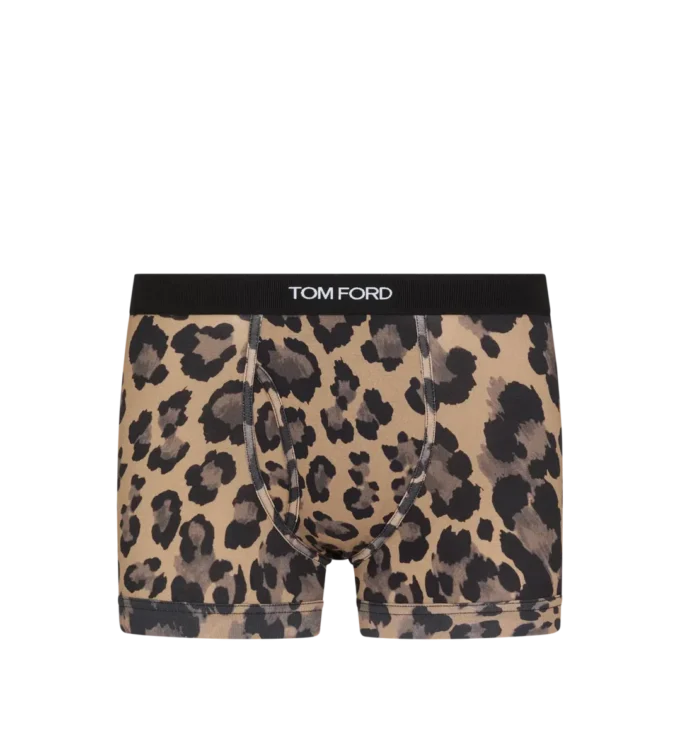 Boxeri din bumbac cu imprimeu leopard Boxeri din bumbac cu imprimeu leopard