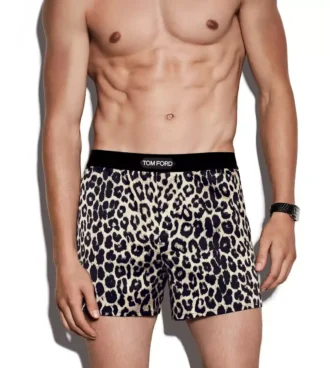Boxeri din mătase Snow Leopard