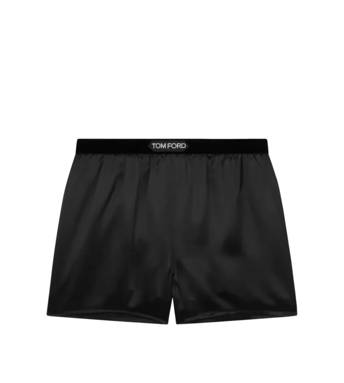 Boxeri din satin de mătase elastic