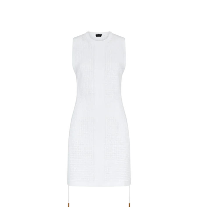 Caftan scurt cu guler rotund și șnururi încrucișate