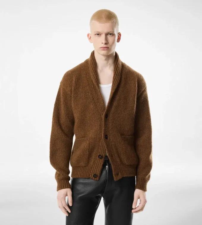 Cardigan cu guler șal din cașmir Cardigan cu guler șal din cașmir