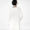 Cardigan deschis, de lungime medie, din merino piqué, cu borduri din satin Cardigan deschis, de lungime medie, din merino piqué, cu borduri din satin