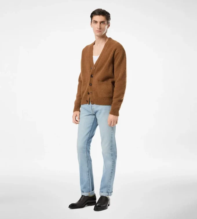 Cardigan din amestec de alpaca