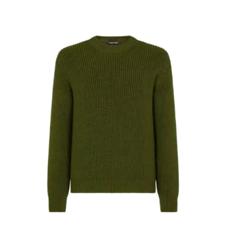 Cardigan din lână merino cu guler rotund