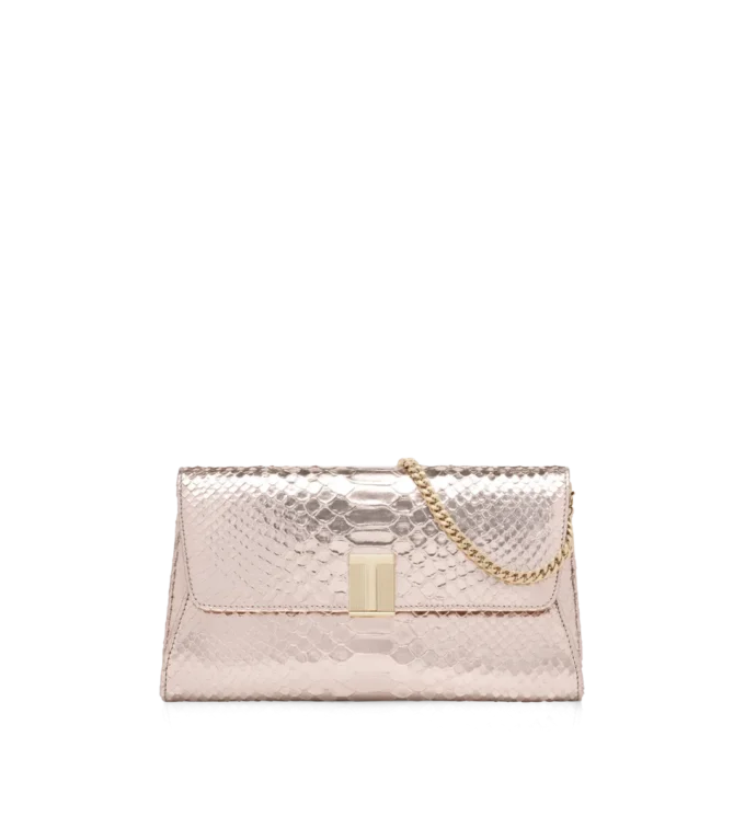 Clutch Nobile din piele de piton laminată și ștanțată Clutch Nobile din piele de piton laminată și ștanțată