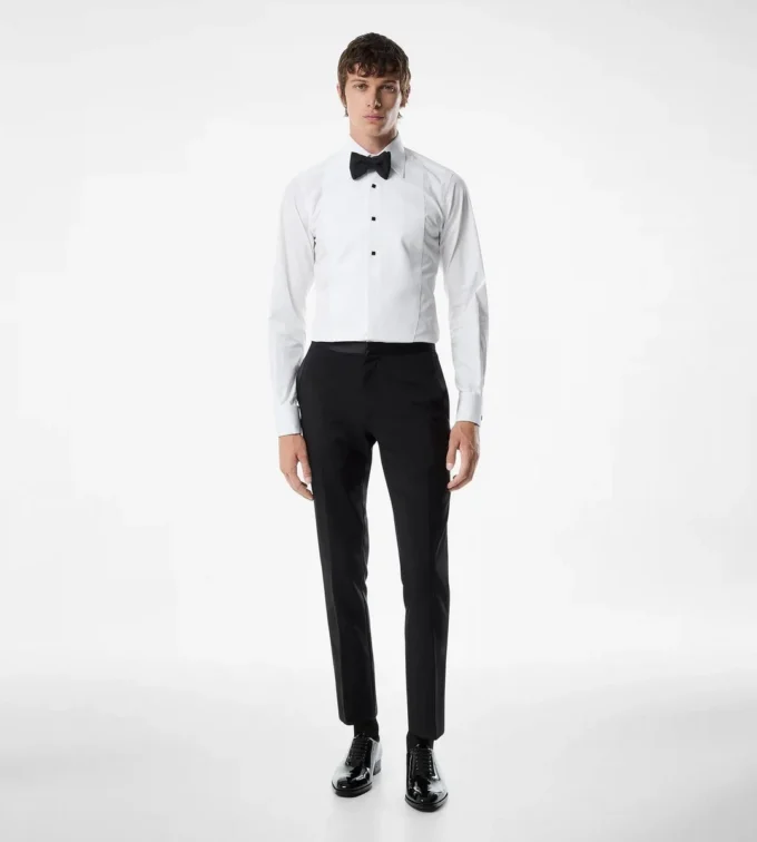 Cămașă de seară slim fit din poplin
