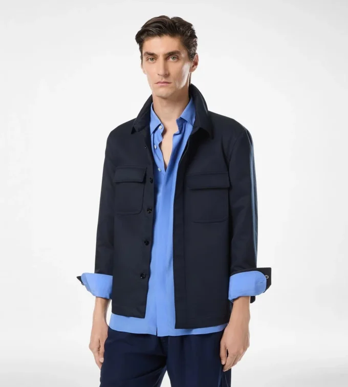 Cămașă din bumbac twill cu două straturi