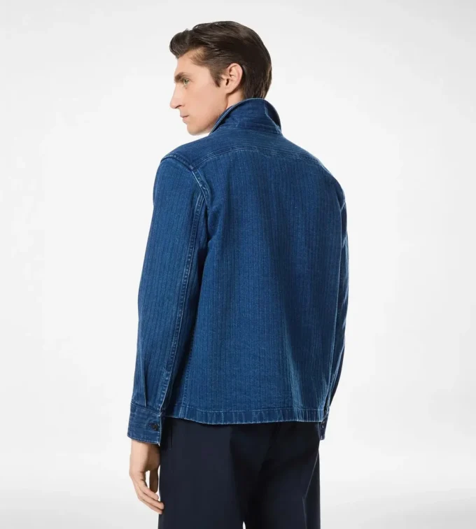 Cămașă din denim cu model în zig-zag Cămașă din denim cu model în zig-zag