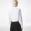 Cămașă scurtă din poplin din amestec de bumbac și mătase Cămașă scurtă din poplin din amestec de bumbac și mătase