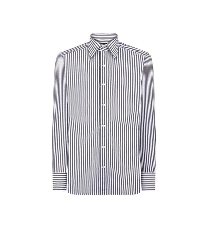 Cămașă slim fit cu dungi în trepte