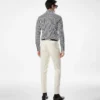 Cămașă slim fit din bumbac și mătase cu dungi