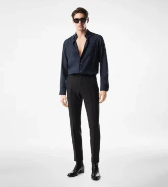 Cămașă slim fit din cașmir ușor