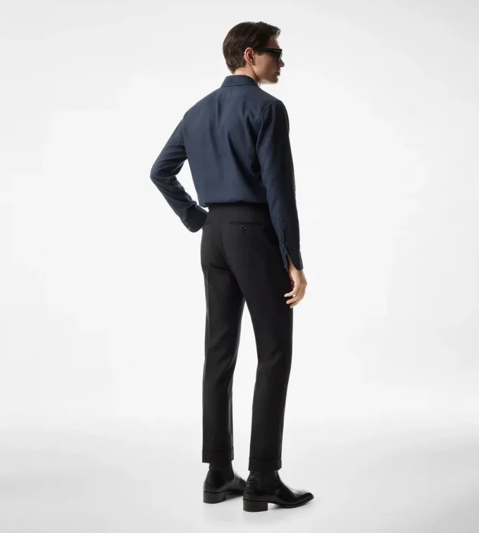 Cămașă slim fit din cașmir ușor