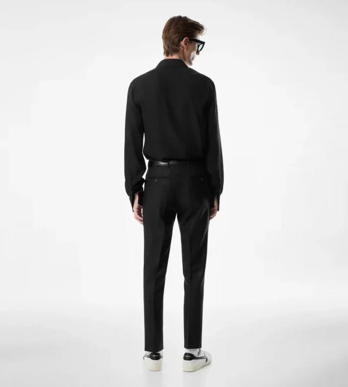 Cămașă slim fit din crep satinat