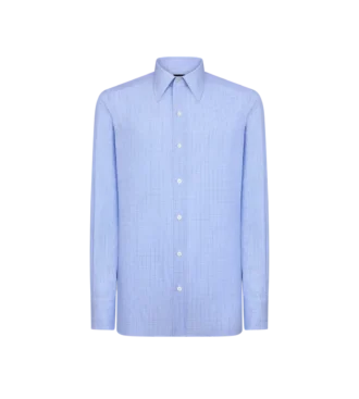 Cămașă slim fit din țesătură diagonală cu model în carouri