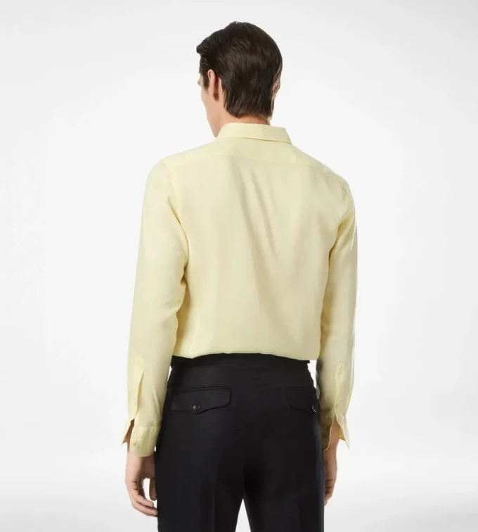 Cămașă slim fit din gabardină fluidă Cămașă slim fit din gabardină fluidă