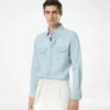 Cămașă western din denim chambray