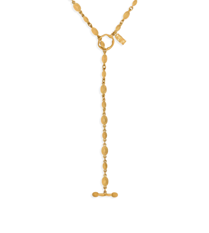 Colier Vintage Gold Brass Grace Lariat