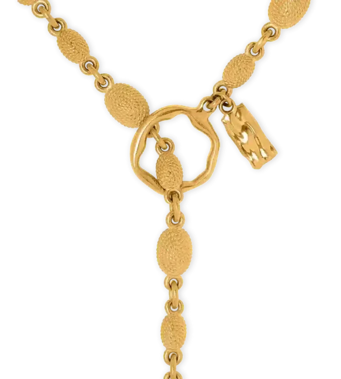 Colier Vintage Gold Brass Grace Lariat