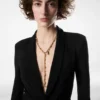 Colier Vintage Gold Brass Grace Lariat