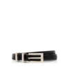 Curea cu cataramă din piele de crocodil lucioasă, cu imprimeu Curea cu cataramă din piele de crocodil lucioasă, cu imprimeu
