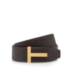 Curea mică din piele cu textură fină T Icon